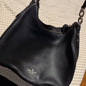 Kate Spade Black Pebbled Leather Hobo Bag